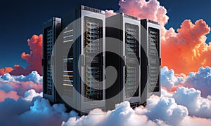 Servers Aloft in Cloudscape photo