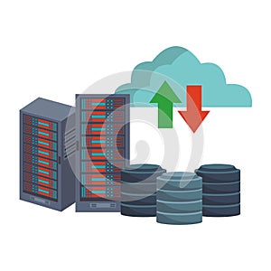 Servers and cloud computing photo