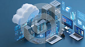 servers and connected devices, data analysis.