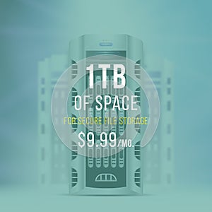 Servers data center with laptop. Cloud computing concept . Flat illustration EPS 10