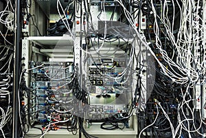 Servers in a Data center room photo