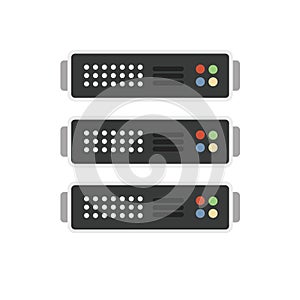 Servers flat icon, flat design vector.