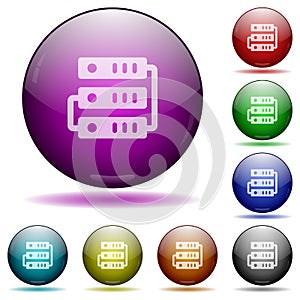 Servers glass sphere buttons
