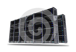 Servers Rack Isolated