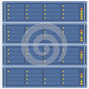 Servers rack vector