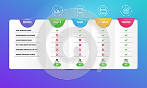 Servers, Report diagram and Monitor icons set. Cogwheel sign. Big data, Financial market, Computer component. Vector