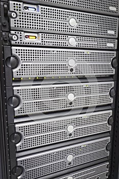 Servers and SAN in rack