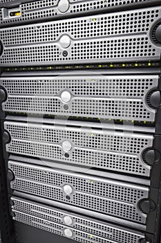 Servers and SAN in rack