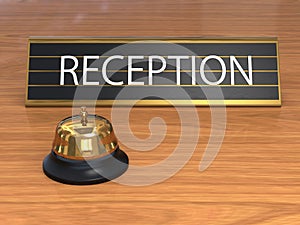 Service bell with reception plate