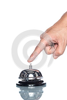 Service bell on white background, customer demand