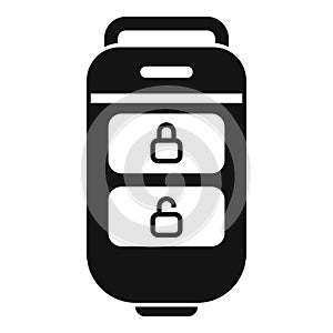 Service car key icon simple vector. Smart button