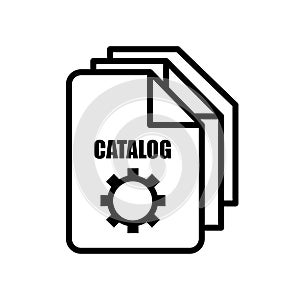 service catalog icon isolated on white background photo