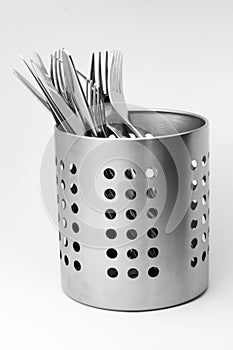 Service Cutlery in a Stand