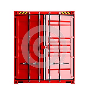 Service delivery - red cargo container