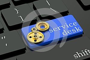 Service Desk concept on keyboard button