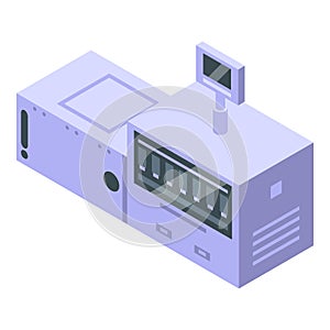 Service equipment digital printing icon, isometric style