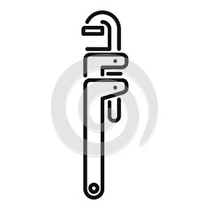 Service fix key icon outline vector. Wash pipe fix