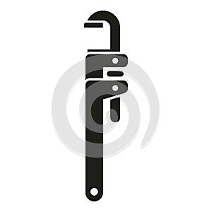 Service fix key icon simple vector. Wash pipe fix