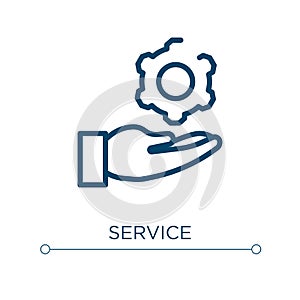 Service icon. Linear vector illustration. Outline service icon vector. Thin line symbol for use on web and mobile apps, logo,
