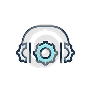 Color illustration icon for Service, operator and maintenance
