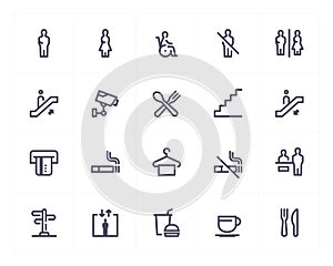 Service line icon set. Pixel perfect.