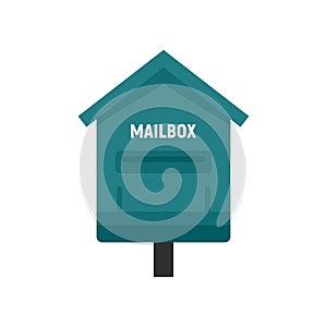 Service mailbox icon flat isolated vector