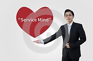 Service mind of business concept