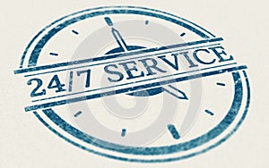 Service always open, 24 hours and 7 days a week