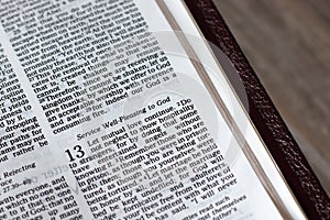 Service pleasing to God verses in open holy bible book of Hebrews