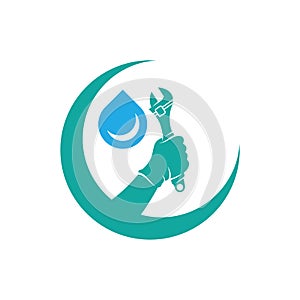 Service Plumbing logo design vector illustration, Creative Plumbing logo design concept template, symbols icons