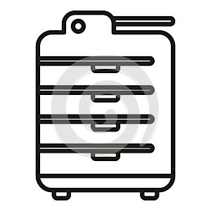 Service printer icon outline vector. Digital print
