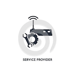 Service provider icon. simple element illustration. isolated trendy filled service provider icon on white background. can be used