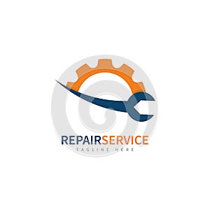 service repair tools logo template vector