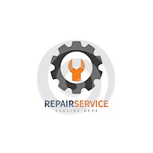 service repair tools logo template vector