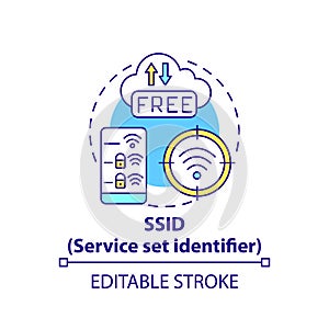 Service set identifier concept icon