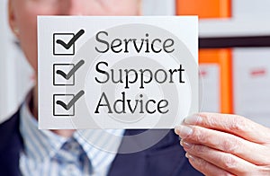 Service, Support, Advice - Customer Service