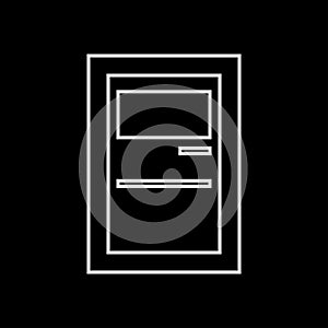 Service terminal grey set icon .