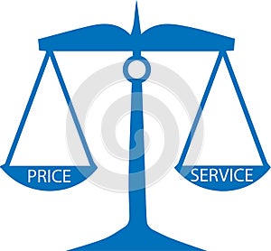 Service value icon, Modern value icon, service add blue vector icon.