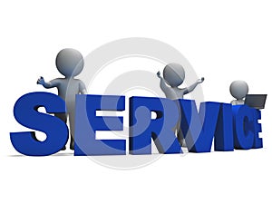 Service Word Showing Assistance Or Helpdesk