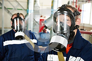 Service worker at industrial compressor station