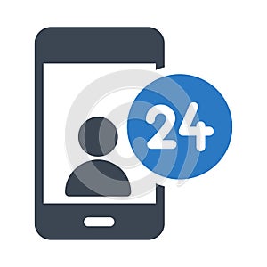 Services glyph flat vector icon