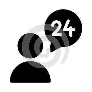 Services glyph flat vector icon