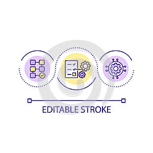 Services integration loop concept icon