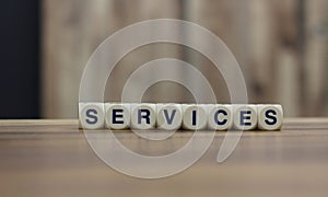 Services letter cubes