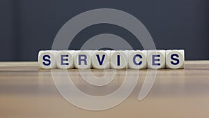 Services letter cubes