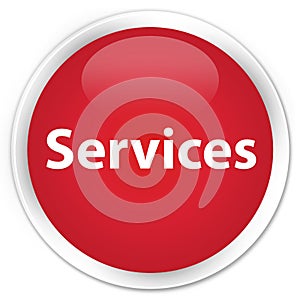 Services premium red round button