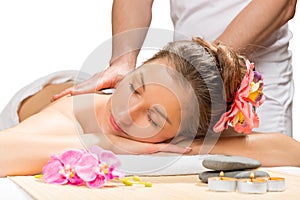 Services of a professional massage in the spa