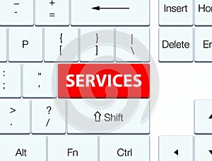 Services red keyboard button