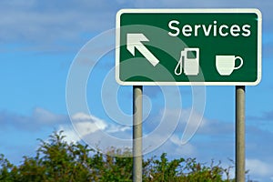 Services Road Sign