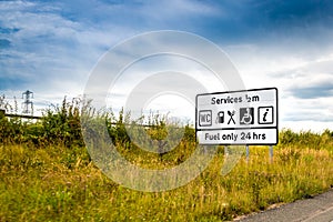 Services Road Sign